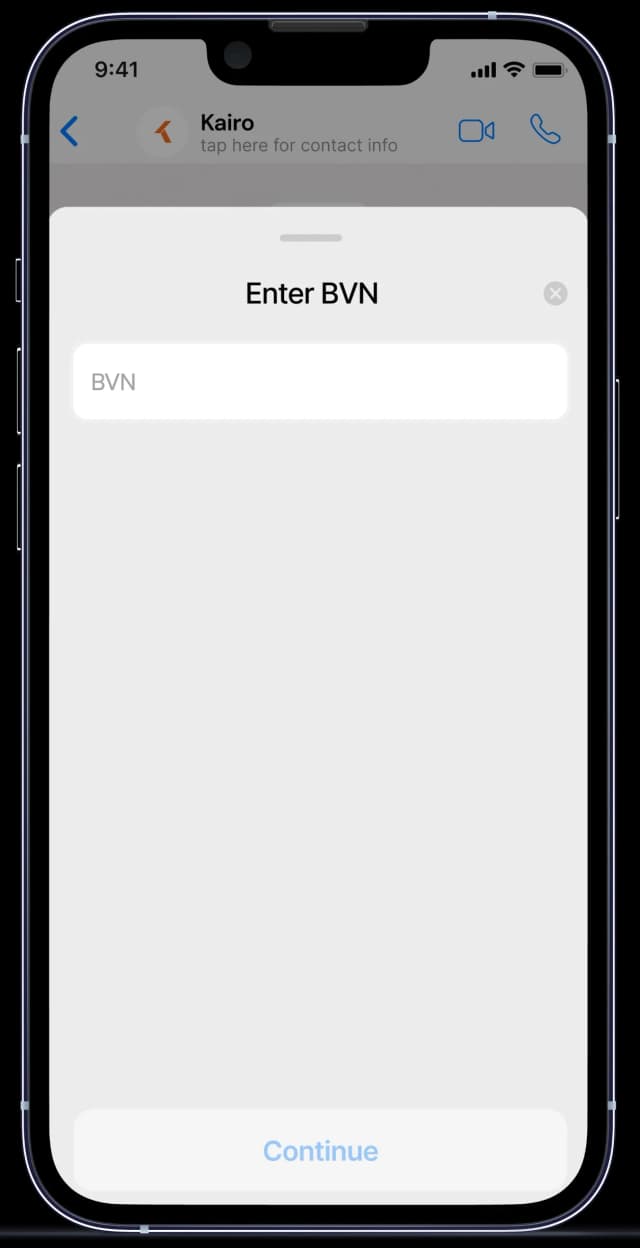 Sign up with your BVN